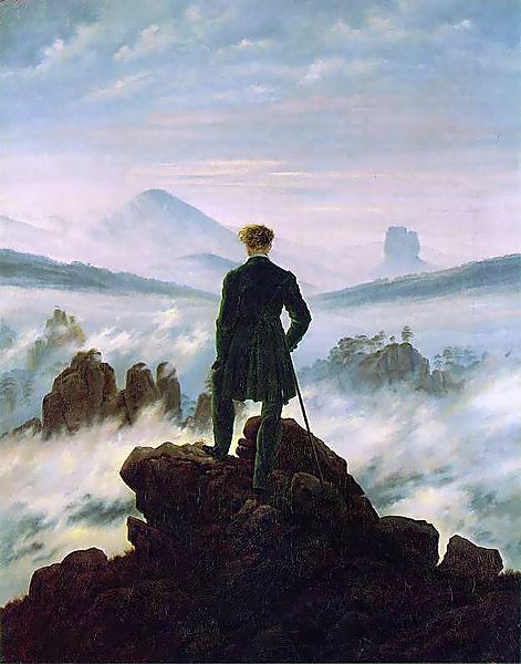 Caspar David Friedrich - Le voyageur contemplant une mer de nuages